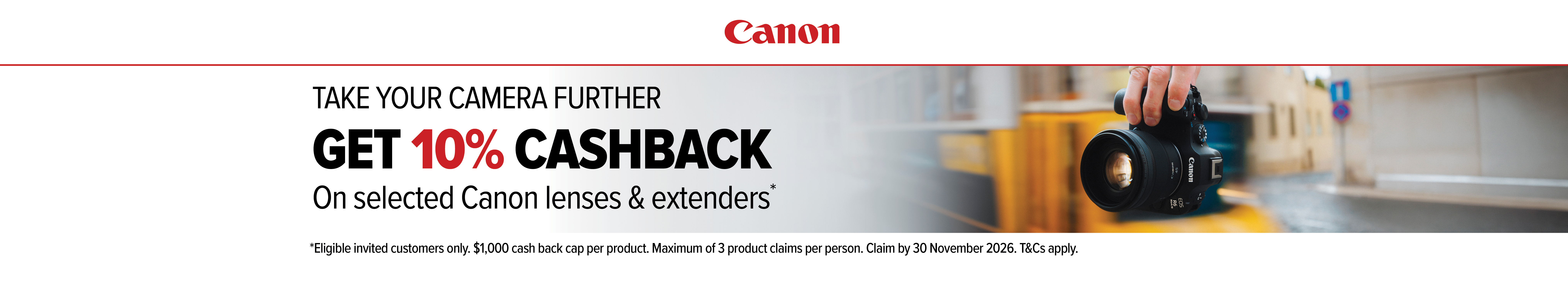 Canon Australia 2026 Post-Purchase Cash Back Promotion