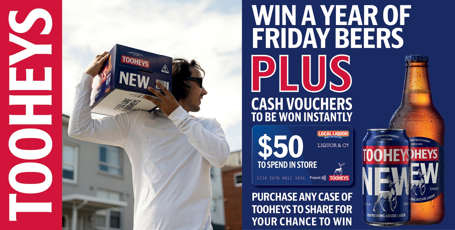 Tooheys ILR Win a Year of Friday Beers