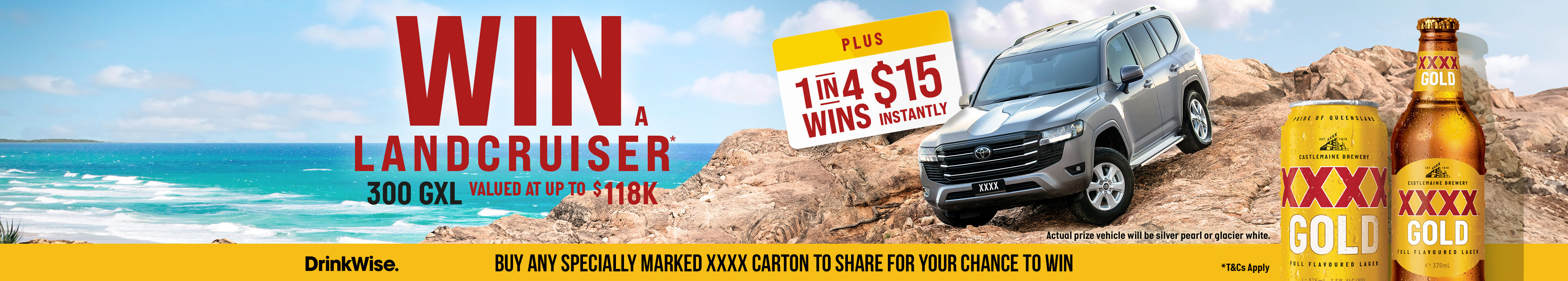 XXXX Gold Win A Landcruiser