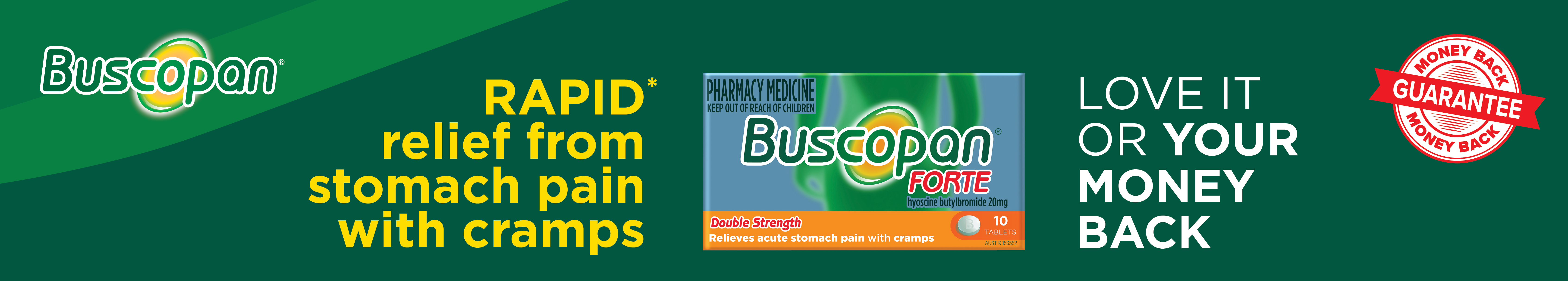 Buscopan Money Back Guarantee Offer